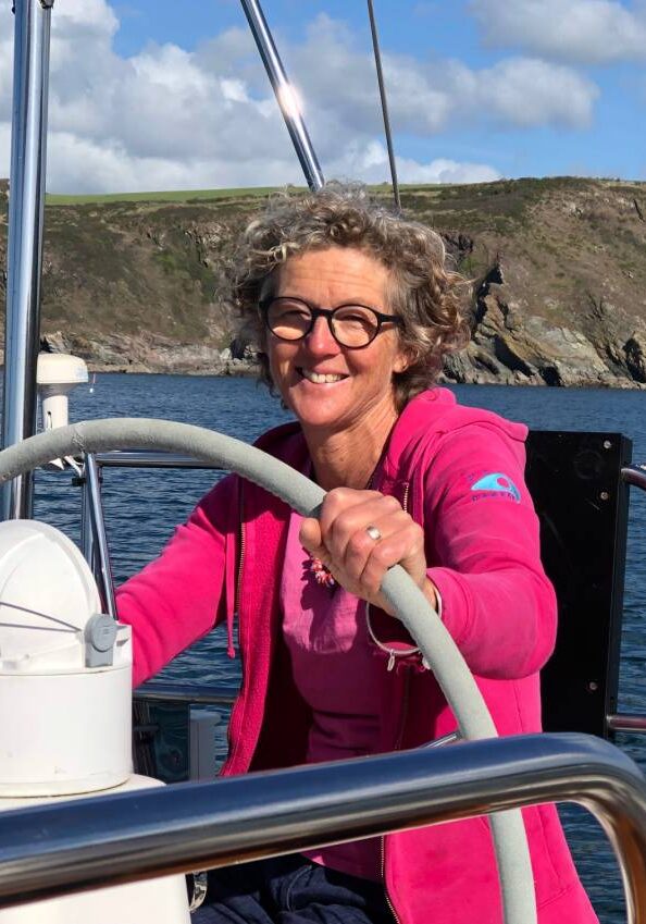 Sarah Sailing on a rare day off - Plymouth based Ocean Canvas leaders in bespoke marine canvas and leather work cockpit covers and spray hoods